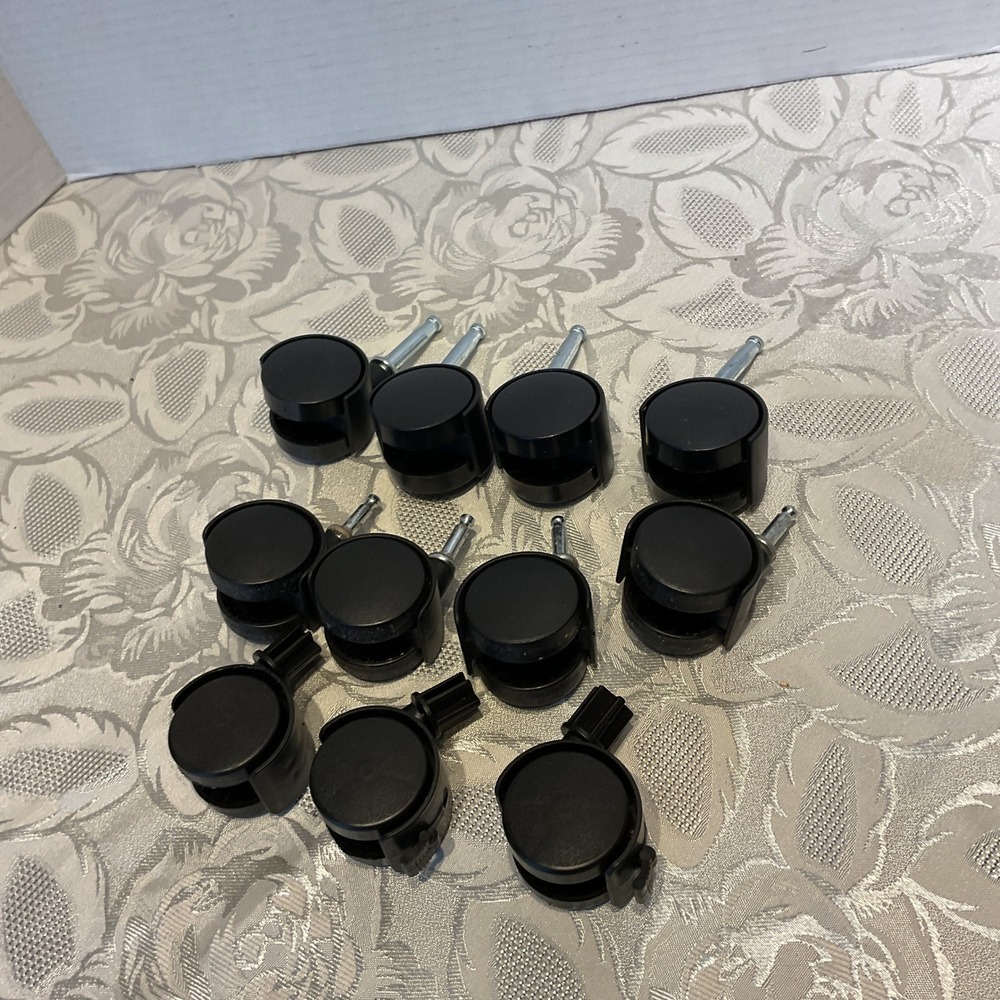 Unbranded Caster Wheels Set 11pc OS Black Excellent Dual Wheel Furniture Rollers